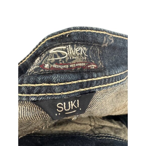 Silver Jeans Suki Womens Bootcut Denim Jeans W29/L32 Distressed Blue Western Sty - Picture 6 of 11